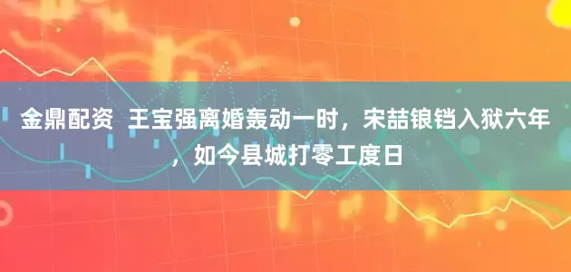 金鼎配资 王宝强离婚轰动一时,宋喆锒铛入狱六年,如今县城打零工度日